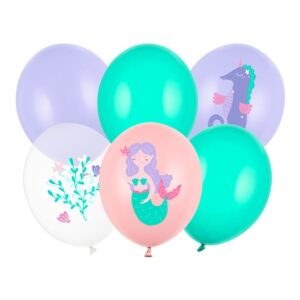 Köp Ballonger Sjöjungfru Mix - 6-pack från PartyDeco hos Partykungen.