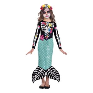 Köp Day of the Dead Sjöjungfru Barn Maskeraddräkt - Medium från Amscan EU hos Partykungen.