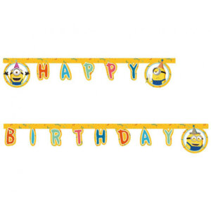 Köp Minioner Happy Birthday Banderoll 200 cm från hos Kalaslagret.