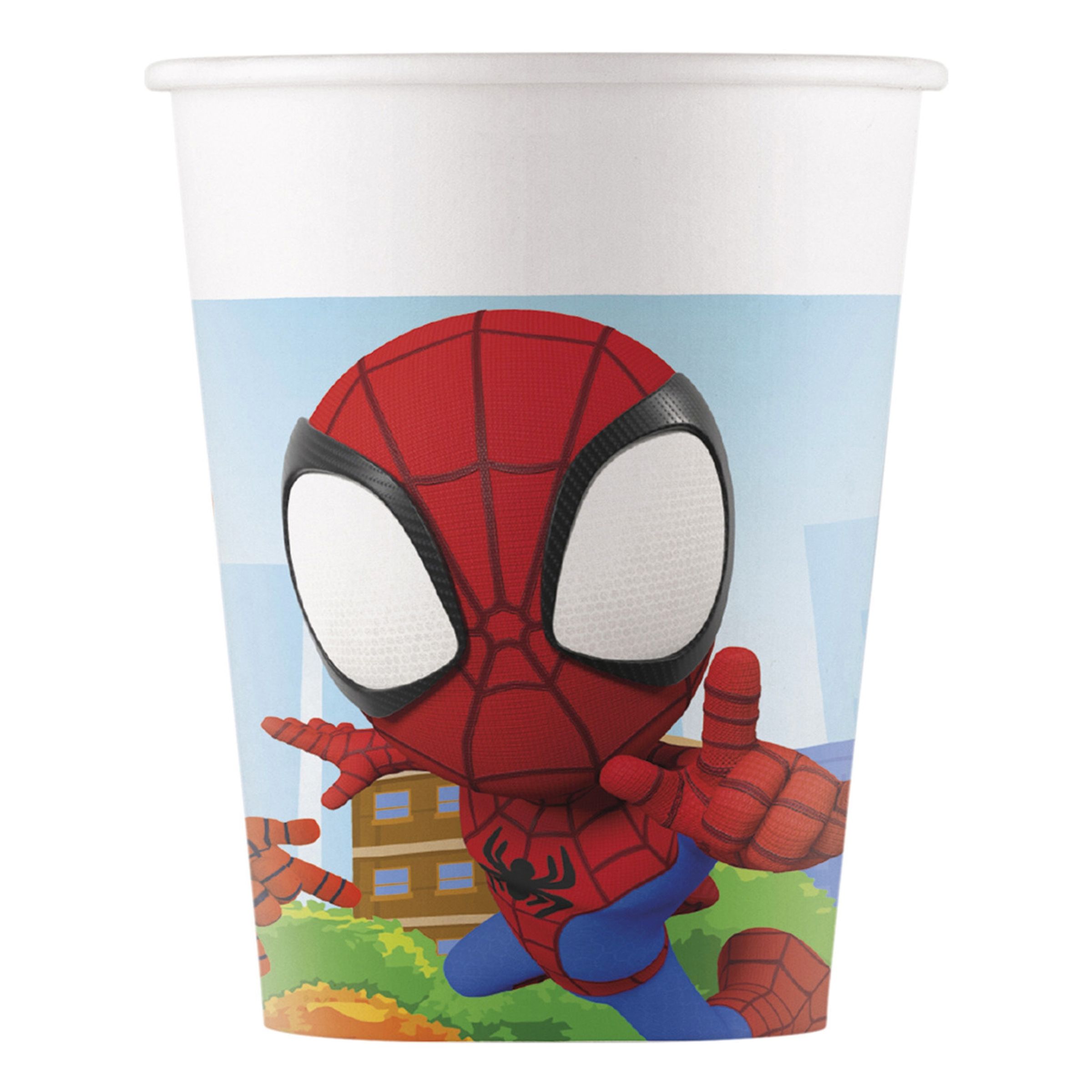 Köp Pappersmuggar Spidey & Hans Vänner - 8-pack från Globos Europe hos Partykungen.