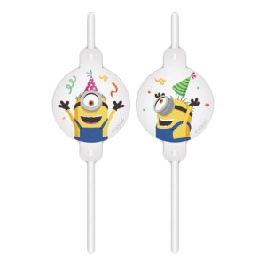 Köp Papperssugrör Minions The Rise of Gru - 4-pack från Globos Europe hos Partykungen.