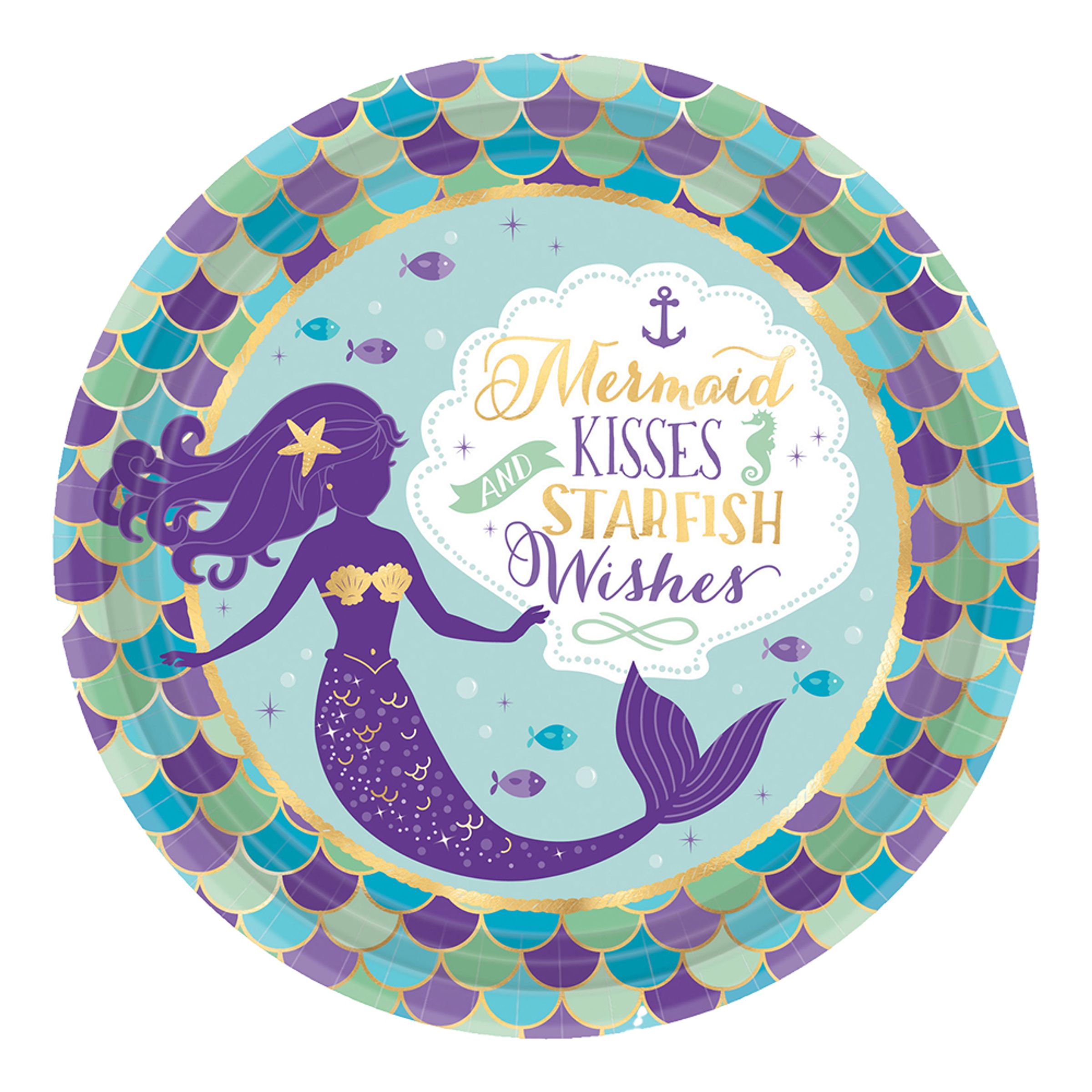 Köp Papperstallrikar Mermaid Wishes - 8-pack från Amscan EU hos Partykungen.