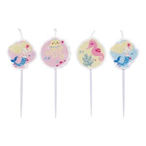 Köp Tårtljus Be a Mermaid - 4-pack från Amscan EU hos Partykungen.