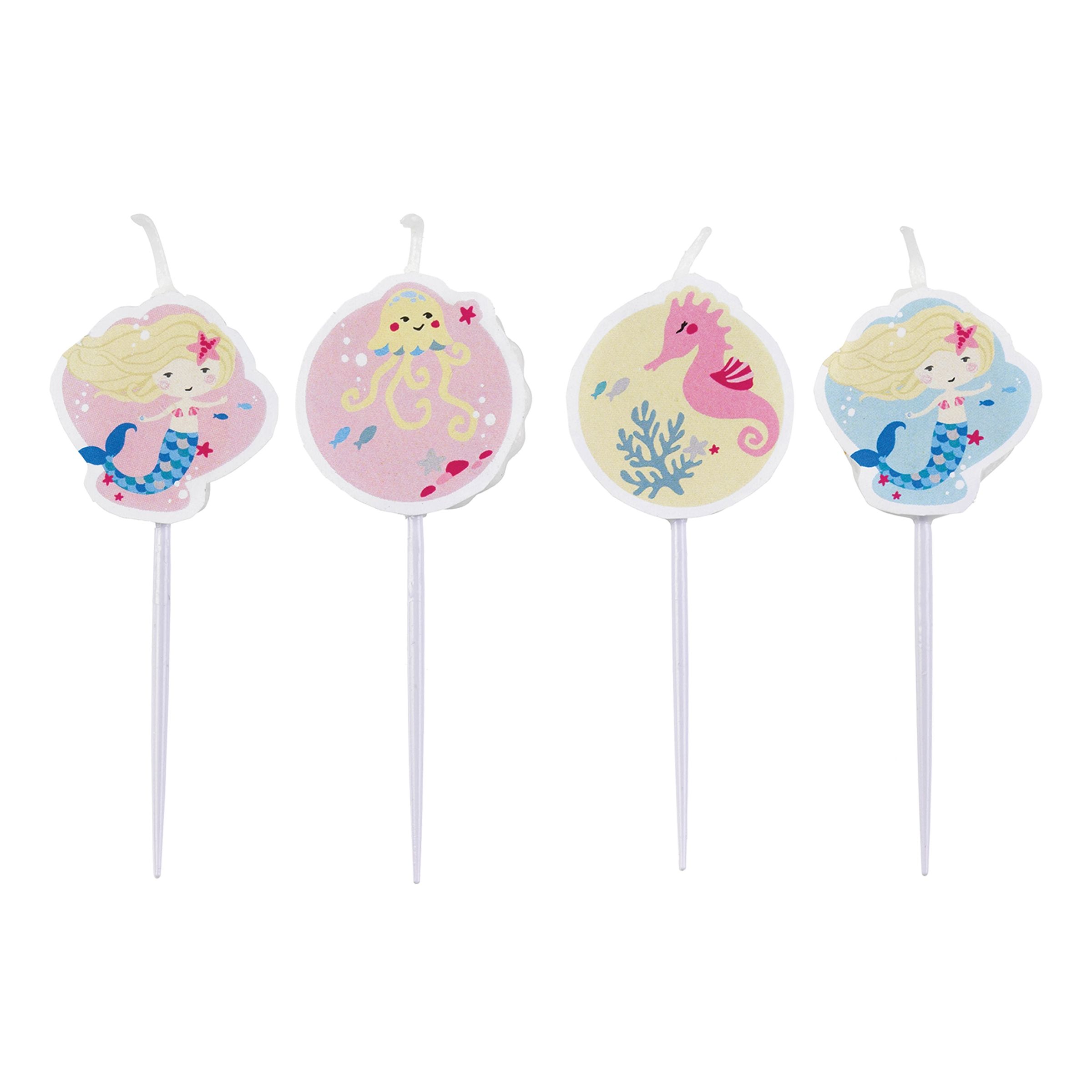 Köp Tårtljus Be a Mermaid - 4-pack från Amscan EU hos Partykungen.