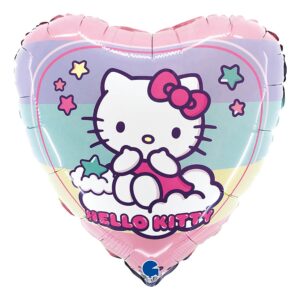 Köp Folieballong Hjärta Hello Kitty Rainbow från Ballongkungen hos Partykungen.