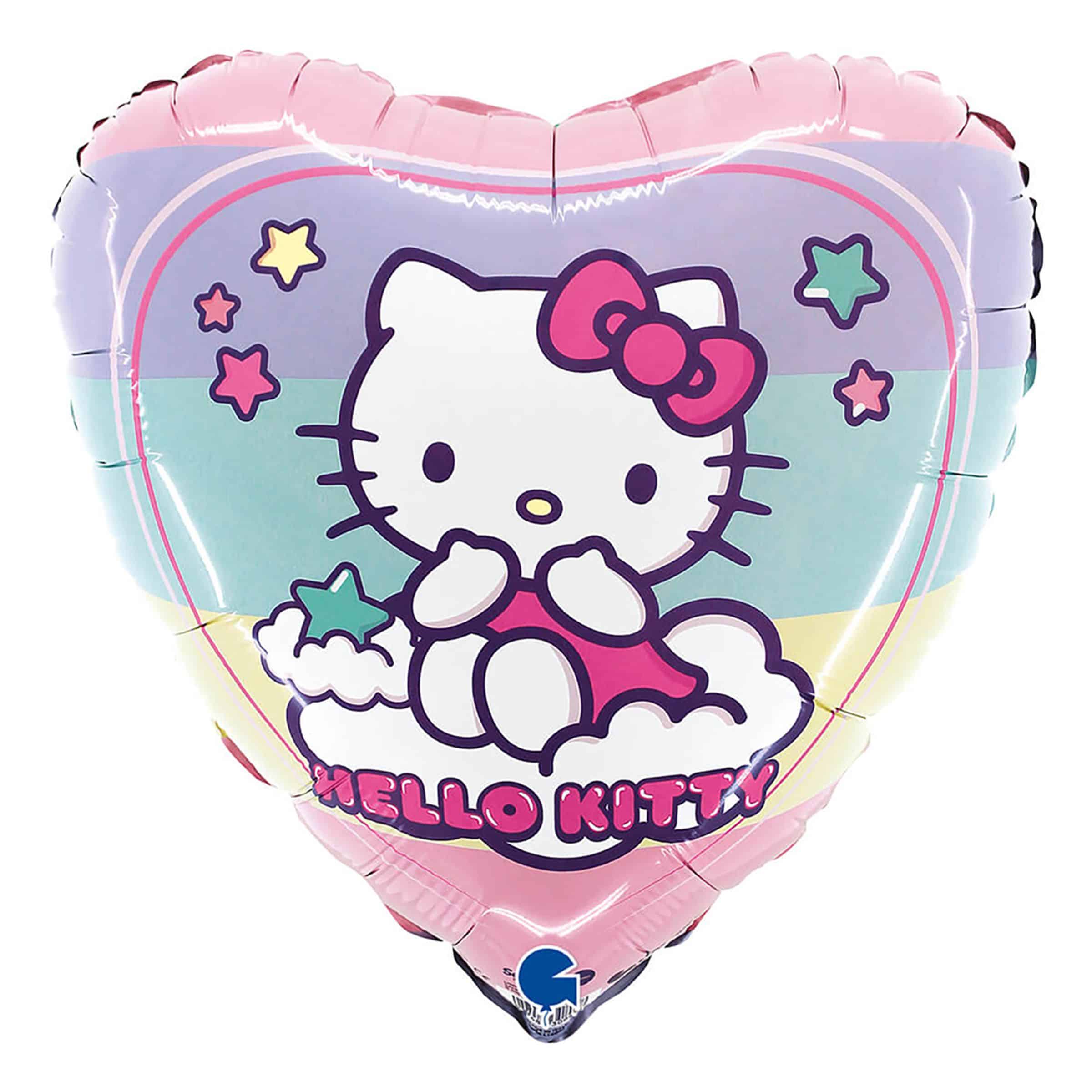 Köp Folieballong Hjärta Hello Kitty Rainbow från Ballongkungen hos Partykungen.