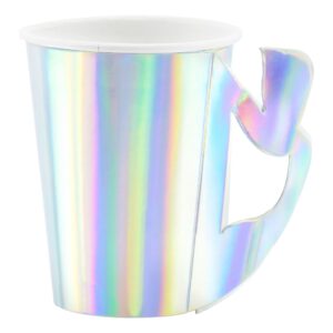 Köp Pappersmuggar Mermaid Färgskimrande - 6-pack från PartyDeco hos Partykungen.